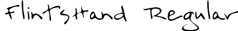 FlintsHand Regular font - flintshandregular.ttf