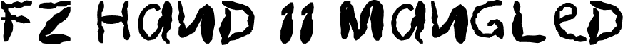 FZ HAND 11 MANGLED font - a11m.ttf