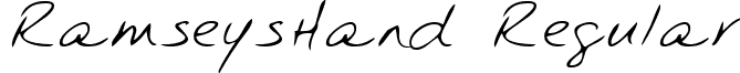 RamseysHand Regular font - handwriting-markerramseyshand-regular.ttf