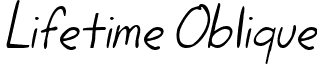 Lifetime Oblique font - lifetimeoblique.ttf