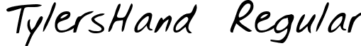 TylersHand Regular font - handwriting-markertylershand-regular.ttf