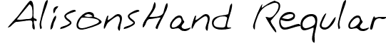 AlisonsHand Regular font - handwriting-markeralisonshand-regular.ttf