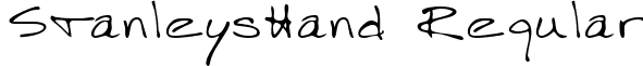 StanleysHand Regular font - handwriting-markerstanleyshand-regular.ttf