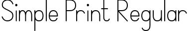 Simple Print Regular font - Simple_Print.ttf