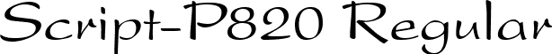 Script-P820 Regular font - script-p820-regular.ttf