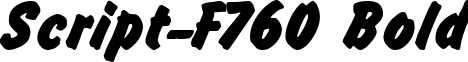 Script-F760 Bold font - script-f760-bold.ttf