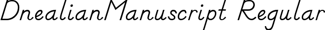 DnealianManuscript Regular font - dnealianmanuscript.ttf