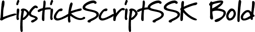 LipstickScriptSSK Bold font - lipstickscriptsskbold.ttf