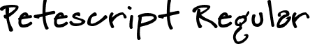 Petescript Regular font - petescript.ttf