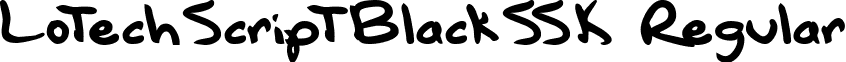 LotechScriptBlackSSK Regular font - lotechscriptblackssk.ttf