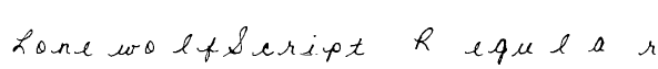 LonewolfScript Regular font - lonewolfscript.ttf