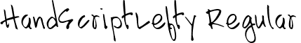 HandScriptLefty Regular font - handscriptleftyregular.ttf