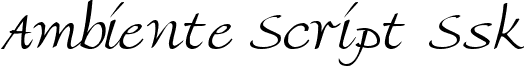 Ambiente Script Ssk font - ambientescriptssk.ttf