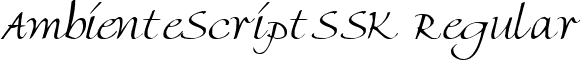 AmbienteScriptSSK Regular font - ambientescriptsskregular.ttf