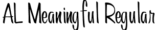 AL Meaningful Regular font - almeaningful.ttf