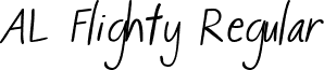 AL Flighty Regular font - alflighty.ttf