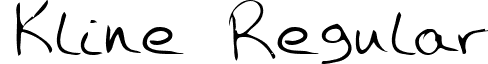 Kline Regular font - kline___.ttf