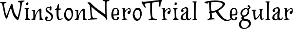 WinstonNeroTrial Regular font - WINSTN_T.ttf