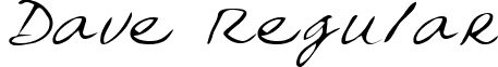 Dave Regular font - dave____.ttf