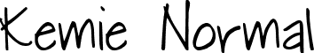 Kemie Normal font - kemienormal.ttf