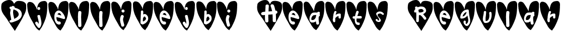 Djellibejbi Hearts Regular font - djellibejbihearts.ttf