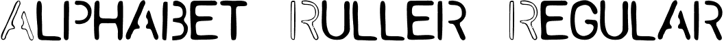 Alphabet Ruller Regular font - Alphabet Ruller.ttf