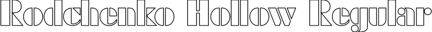 Rodchenko Hollow Regular font - rodchen5.ttf