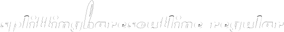 SplittingHaresOutline Regular font - splittingharesoutline-oblique.ttf