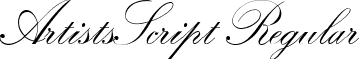 ArtistsScript Regular font - artistsscript-regular.ttf