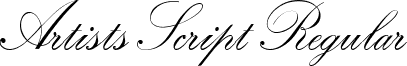 Artists Script Regular font - artistsscript.ttf