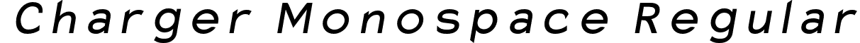 Charger Monospace Regular font - ChargerMoSpIt.otf