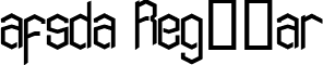 afsda Regular font - RegistrFonde.ttf