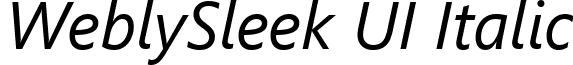 WeblySleek UI Italic font - WeblySleek_UI_Italic.ttf
