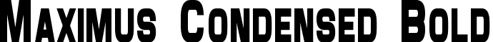 Maximus Condensed Bold font - Maximus Condensed Bold.ttf