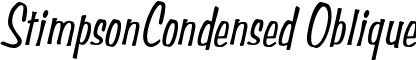 StimpsonCondensed Oblique font - stimpsoncondensedoblique.ttf