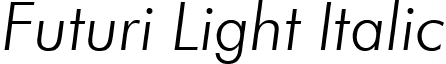 Futuri Light Italic font - futurilightitalic.ttf