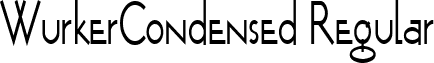 WurkerCondensed Regular font - wurkercondensed.ttf