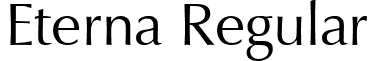 Eterna Regular font - Eterna.ttf