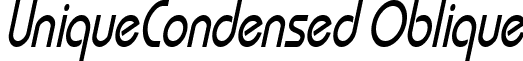 UniqueCondensed Oblique font - uniquecondensedoblique.ttf