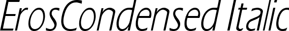 ErosCondensed Italic font - eroscondenseditalic.ttf