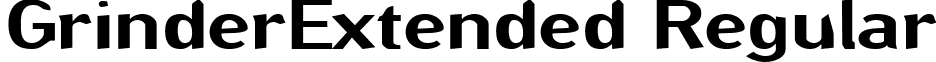 GrinderExtended Regular font - grinderextended.ttf