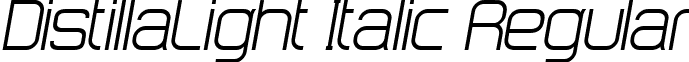 DistillaLight Italic Regular font - distillalightitalic.ttf