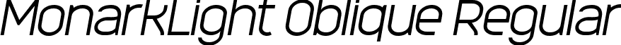 MonarkLight Oblique Regular font - monarklightoblique.ttf