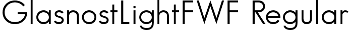 GlasnostLightFWF Regular font - glasnostlightfwf.ttf