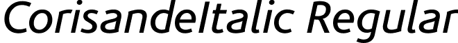 CorisandeItalic Regular font - corisandeitalic.ttf