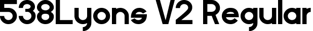 538Lyons V2 Regular font - 538Lyons V2.ttf