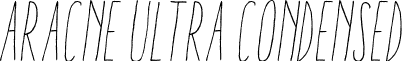 Aracne Ultra Condensed font - ARACNE-ULTRA-CONDENSED_light_italic.otf