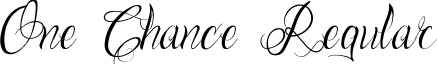 One Chance Regular font - OneChance-Script.ttf