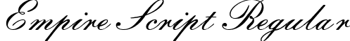 Empire Script Regular font - empirescript.ttf