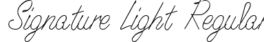 Signature Light Regular font - signaturelightregular.ttf